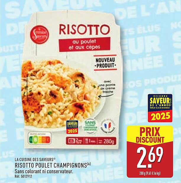 RISOTTO POULET CHAMPIGNONS