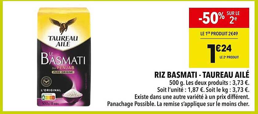 RIZ BASMATI - TAUREAU AILÉ