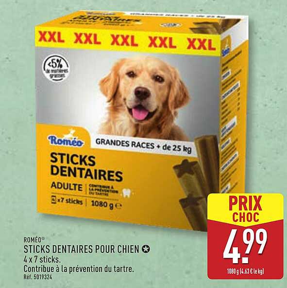 STICKS DENTAIRES POUR CHIEN