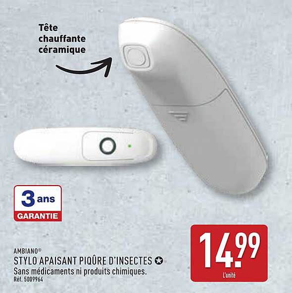 STYLO APAISANT PIQURE D'INSECTES