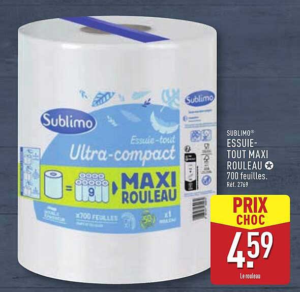 SUBLIMO® ESSUIE-TOUT MAXI ROULEAU