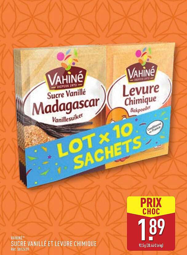 SUCRE VANILLÉ ET LEVURE CHIMIQUE