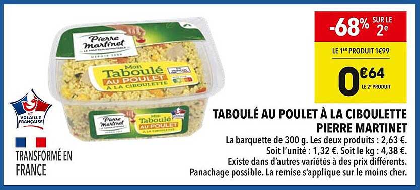 TABOULÉ AU POULET À LA CIBOULETTE PIERRE MARTINET