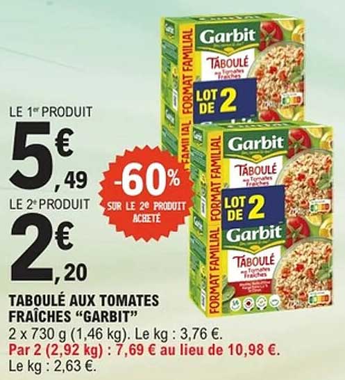 TABOULÉ AUX TOMATES FRAÎCHES “GARBIT”