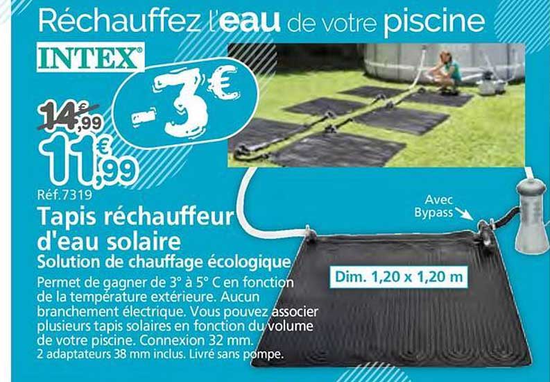 Tapis réchauffeur d'eau solaire