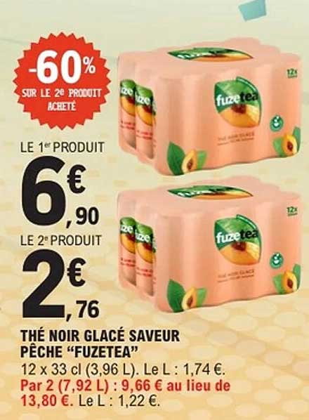 THÉ NOIR GLACÉ SAVEUR PÊCHE "FUZETEA"