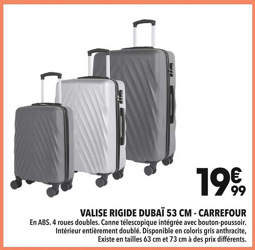 VALISE RIGIDE DUBAI 53 CM - CARREFOUR