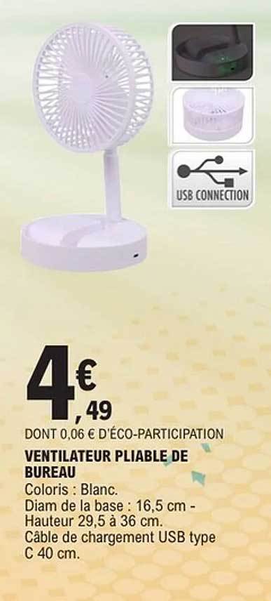 VENTILATEUR PLIABLE DE BUREAU