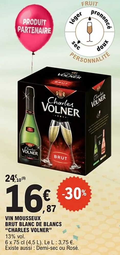 VIN MOUSSEUX BRUT BLANC DE BLANCS "CHARLES VOLNER"