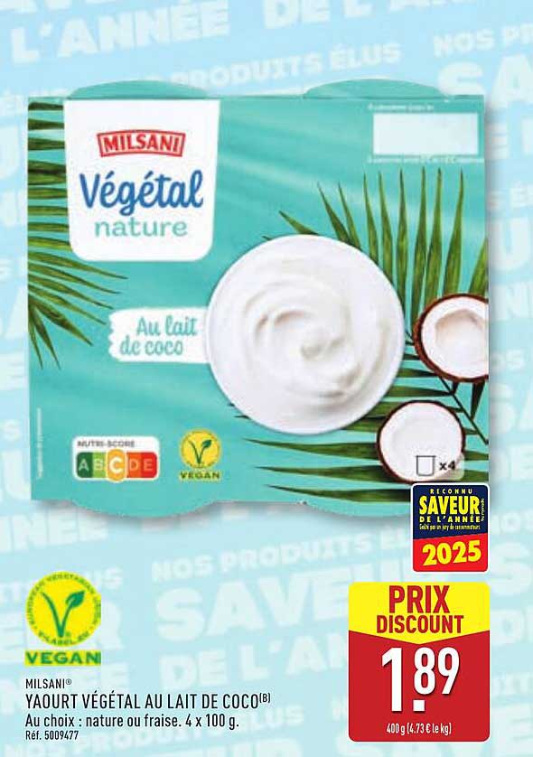 Yaourt végétal au lait de coco