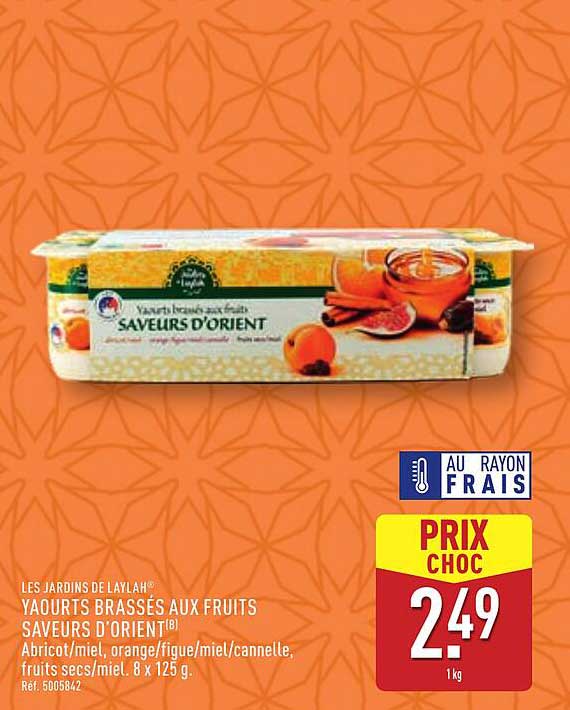 Yaourts brassés aux fruits Saveurs d'Orient