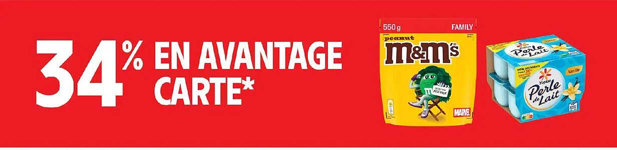 34% EN AVANTAGE CARTE*