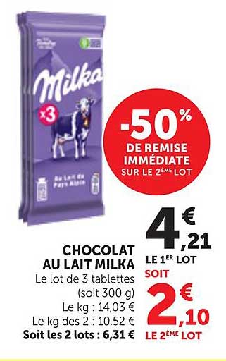-50% DE REMISE IMMÉDIATE SUR LE 2ÈME LOT