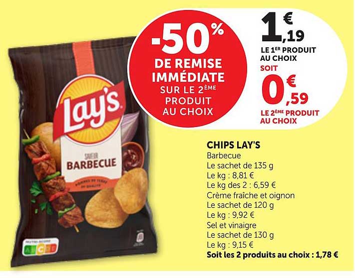-50% DE REMISE IMMÉDIATE SUR LE 2ÈME PRODUIT AU CHOIX