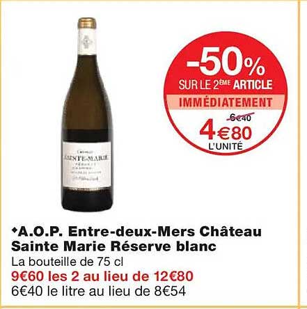 -50% SUR LE 2ÈME ARTICLE IMMÉDIATEMENT