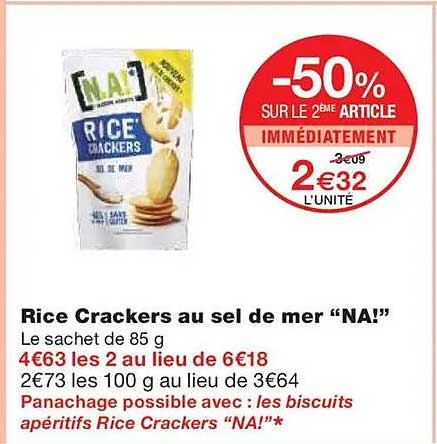 -50% SUR LE 2ÈME ARTICLE IMMÉDIATEMENT