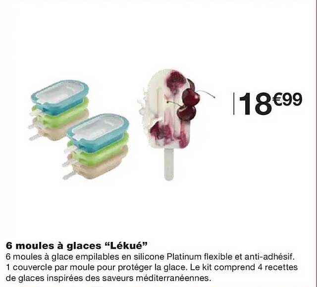 6 moules à glaces “Lékué”