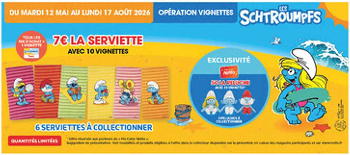 7€ LA SERVIETTE AVEC 10 VIGNETTES