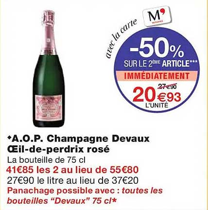 A.O.P. Champagne Devaux Œil-de-perdrix rosé