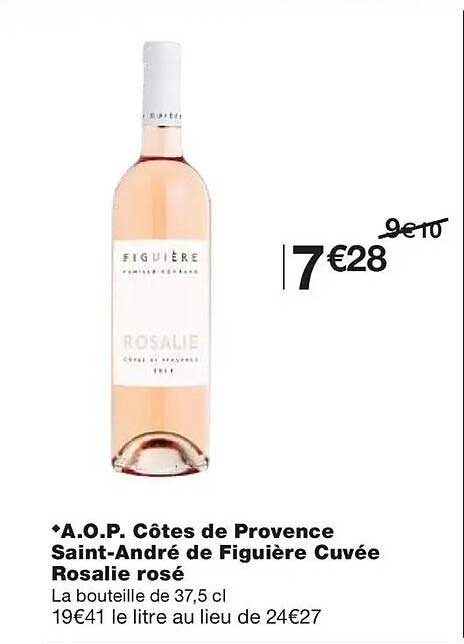 A.O.P. Côtes de Provence Saint-André de Figuière Cuvée Rosalie rosé