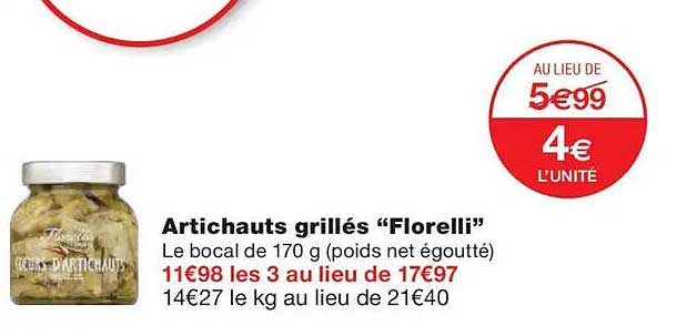 Artichauts grillés “Florelli”