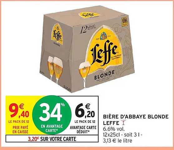 BIÈRE D'ABBAYE BLONDE LEFFE