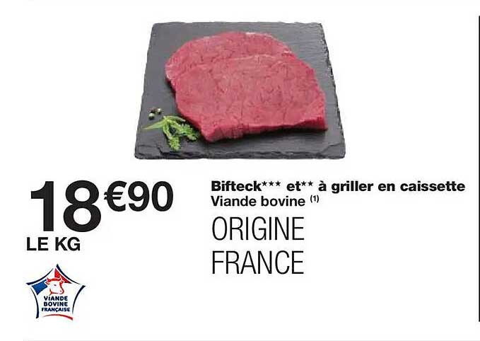 Bifteck*** et** à griller en caissette