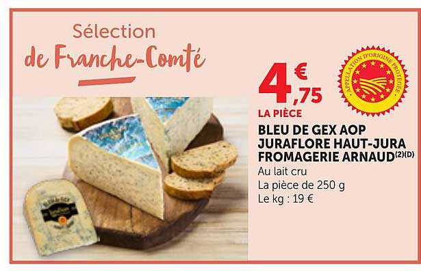 BLEU DE GEX AOP JURAFLORE HAUT-JURA FROMAGERIE ARNAUD