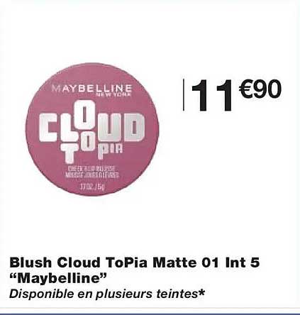 Blush Cloud ToPia Matte 01 Int 5 “Maybelline”