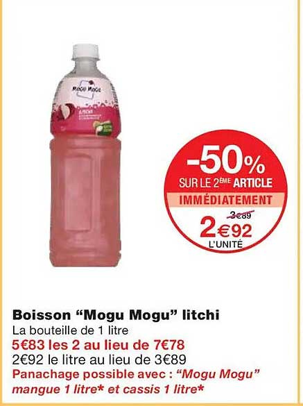 Boisson “Mogu Mogu” litchi