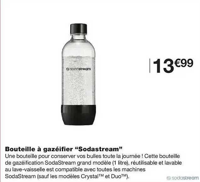 Bouteille à gazéifier “Sodastream”