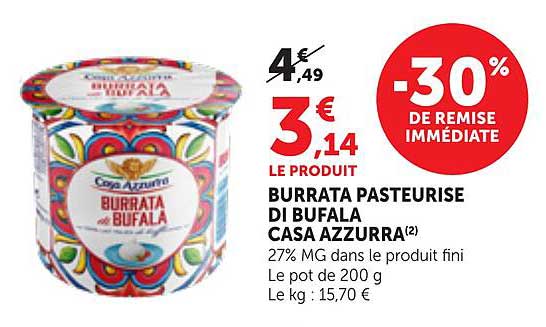 BURRATA PASTEURISE DI BUFALA CASA AZZURRA(2)