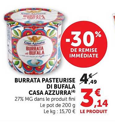 BURRATA PASTEURISÉE DI BUFALA CASA AZZURRA(4)