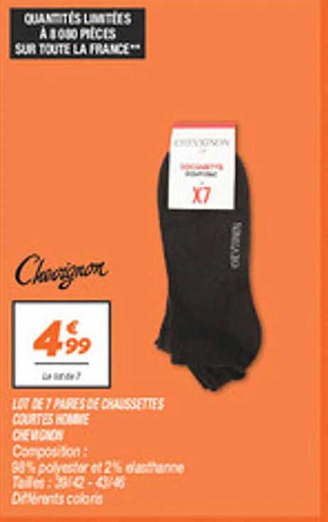 Chaussettes courtes homme Chaussén...