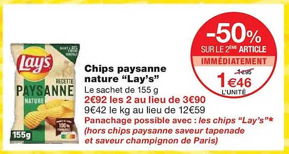 Chips paysanne nature “Lay’s”