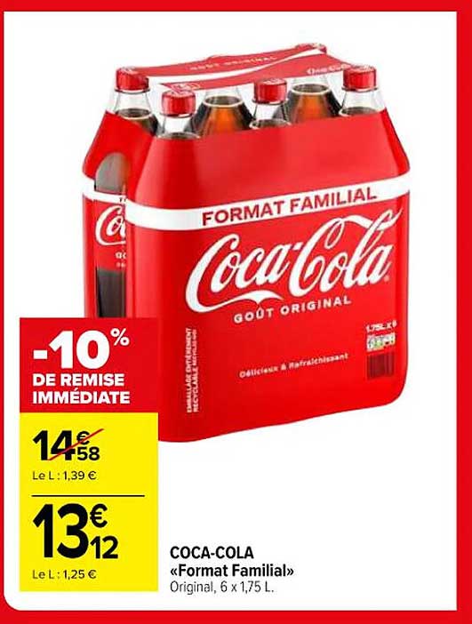 COCA-COLA «Format Familial» Original, 6 x 1,75 L