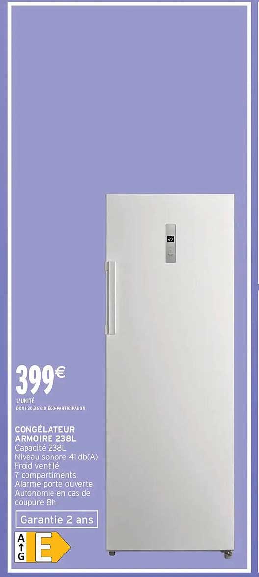 CONGÉLATEUR ARMOIRE 238L