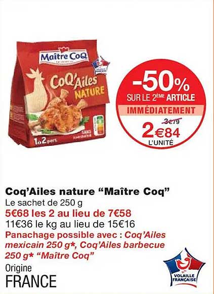 Coq’Ailes nature “Maître Coq”