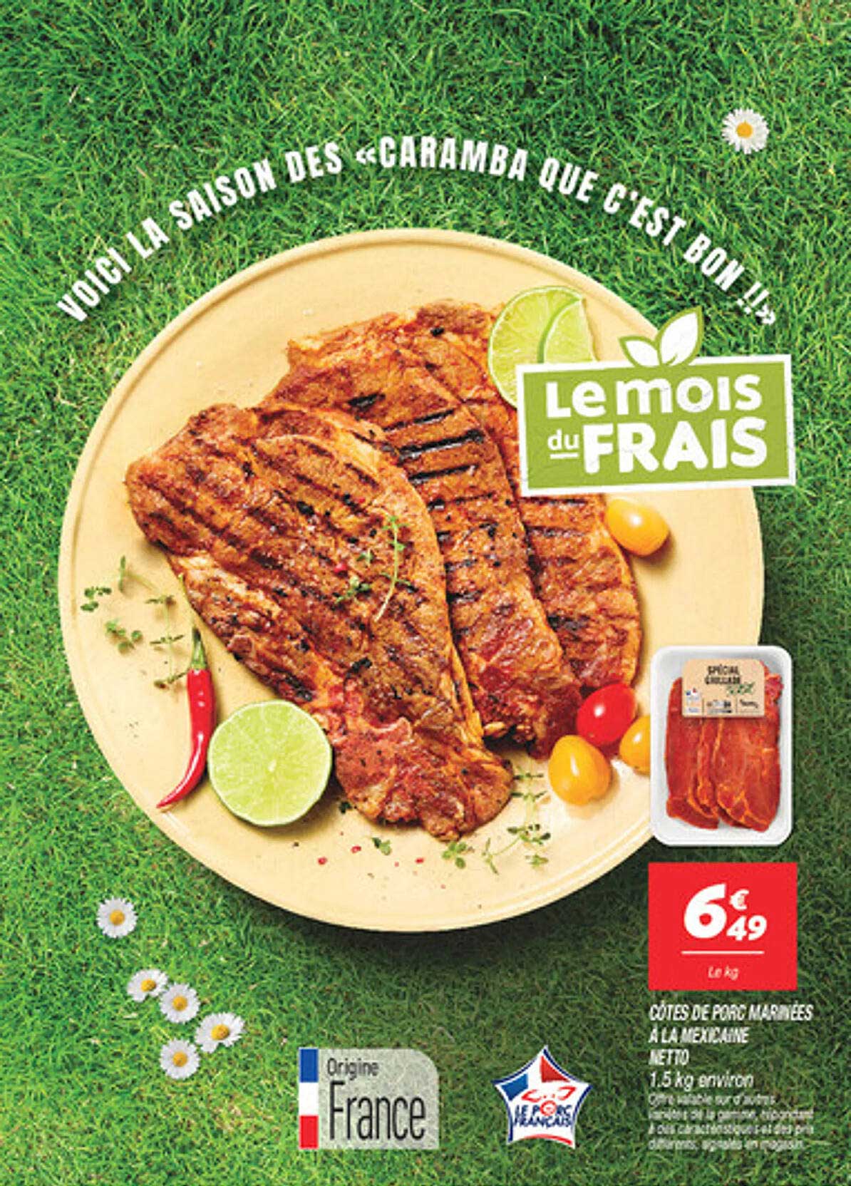CÔTES DE PORC MARINÉES À LA MEXICAINE