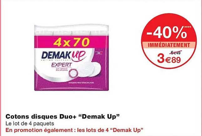 Cotons disques Duo+ “Demak Up”