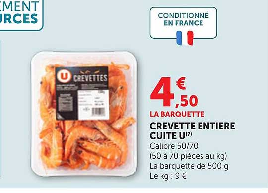 CREVETTE ENTIERE CUITE U(7)