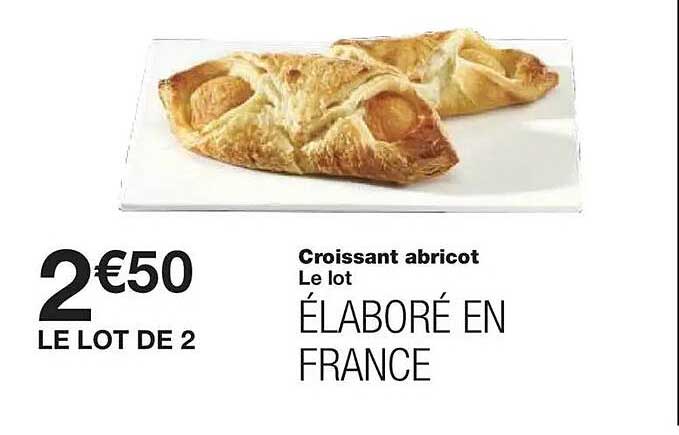 Croissant abricot Le lot ÉLABORÉ EN FRANCE
