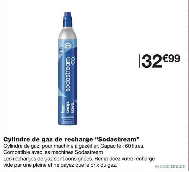 Cylindre de gaz de recharge “Sodastream”