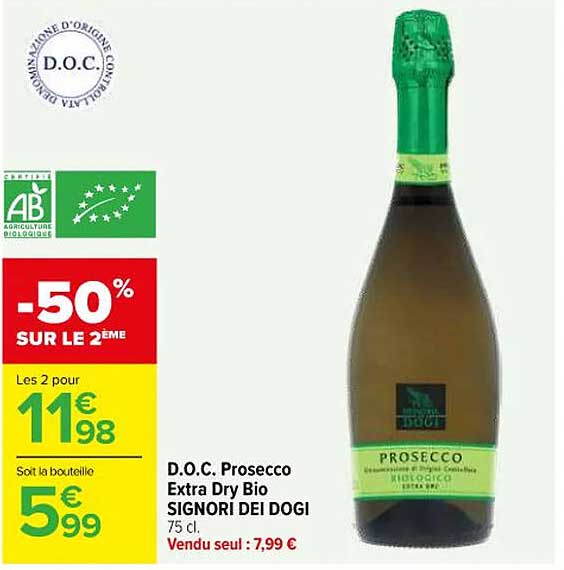 D.O.C. Prosecco Extra Dry Bio SIGNORI DEI DOGI