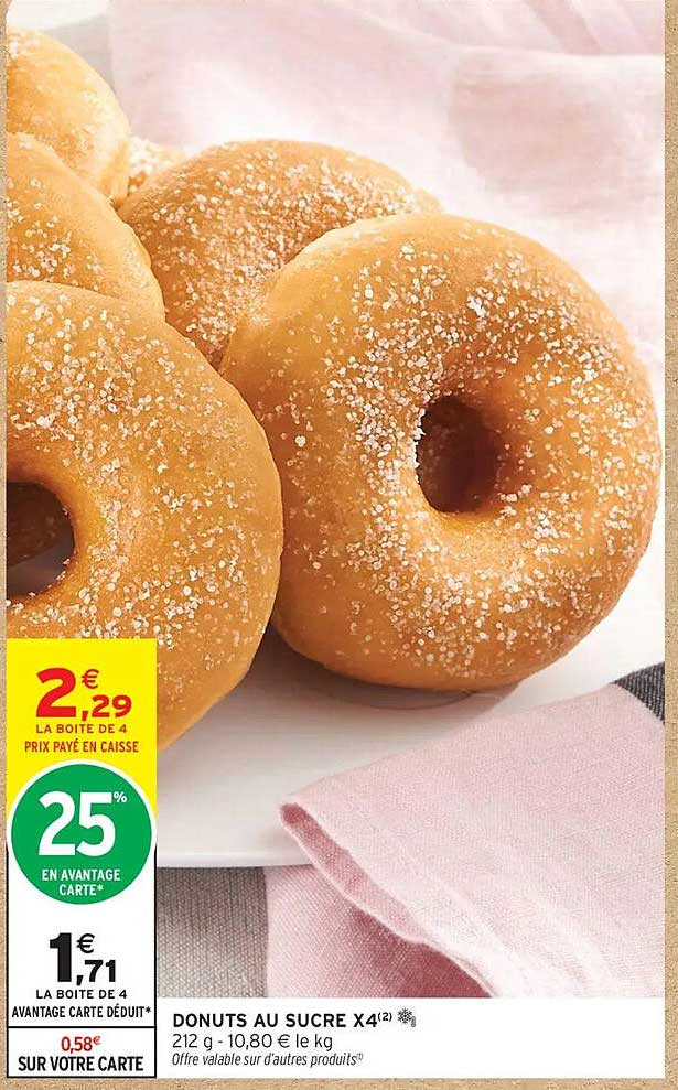 DONUTS AU SUCRE X4
