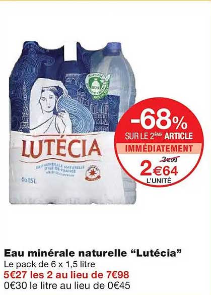 Eau minérale naturelle “Lutécia”