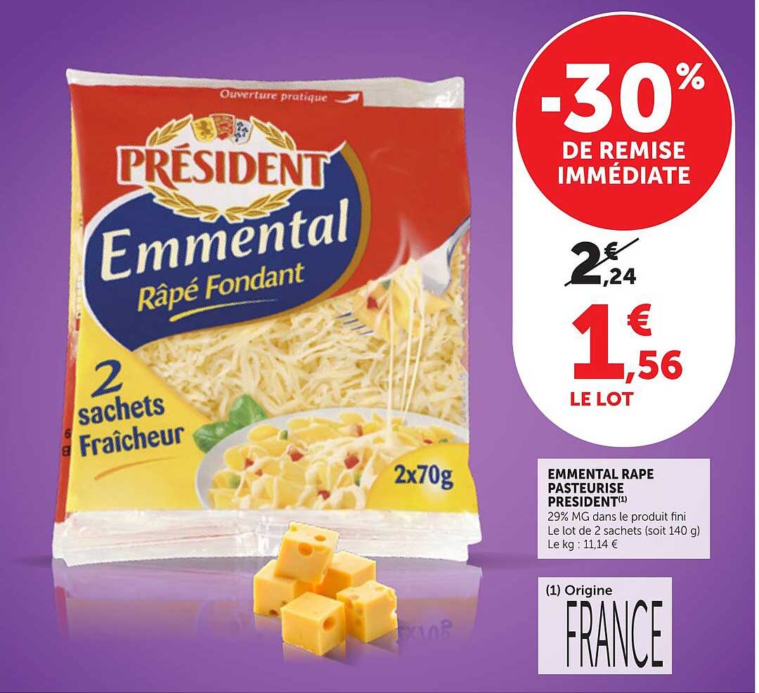 EMMENTAL RAPE PASTEURISE PRESIDENT