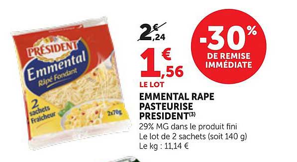 EMMENTAL RAPE PASTEURISE PRESIDENT(3)