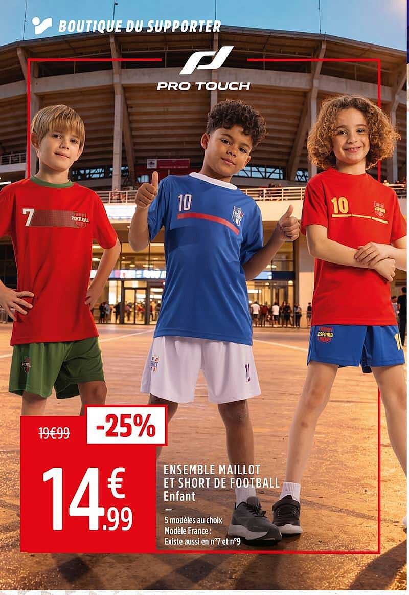 ENSEMBLE MAILLOT ET SHORT DE FOOTBALL Enfant