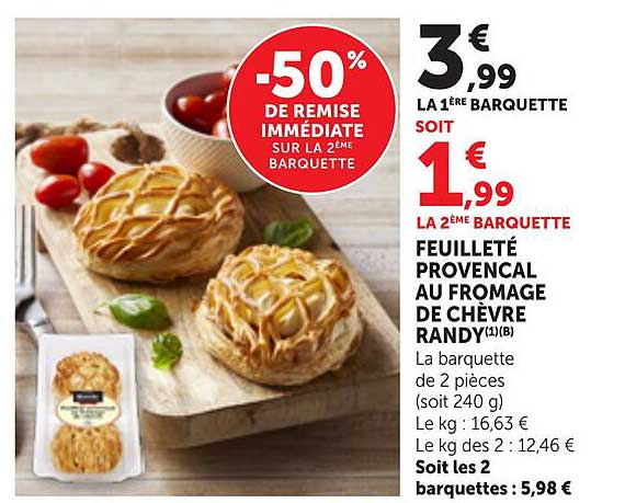 FEUILLETÉ PROVENCAL AU FROMAGE DE CHÈVRE RANDY(1)(B)